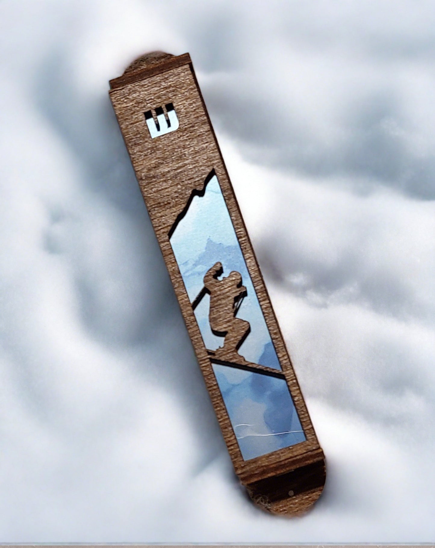 Ski Mezuzah - 1 inch // Birthday Gift // housewarming