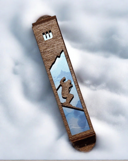 Ski Mezuzah - 1 inch // Birthday Gift // housewarming