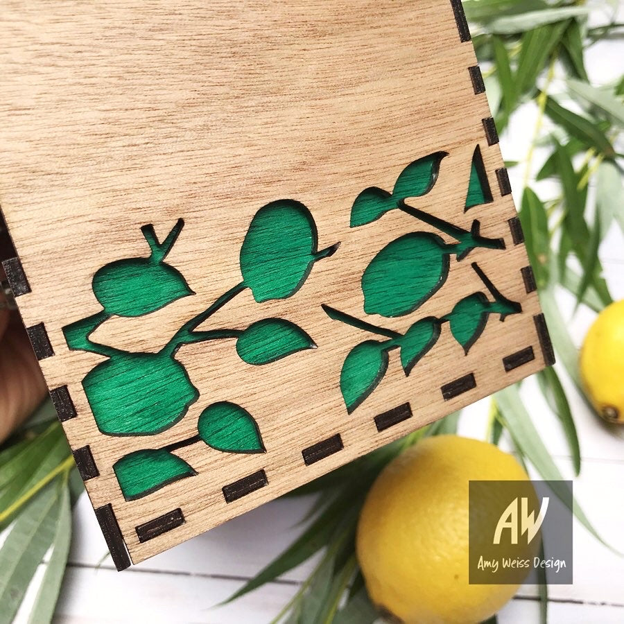 Wooden Laser Cut Etrog Box