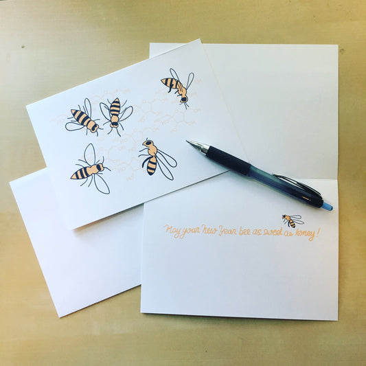 Honey Bee Rosh Hashanah Card