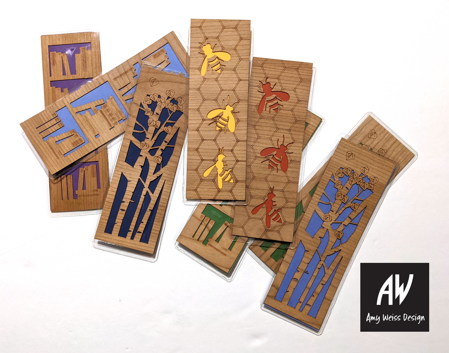 Laminated Cherry Wood Bookmarks