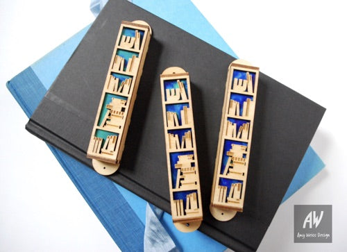 Book Lover Mezuzah 6" - Wedding Gift // Bat Mitzvah // Librarian // Reader