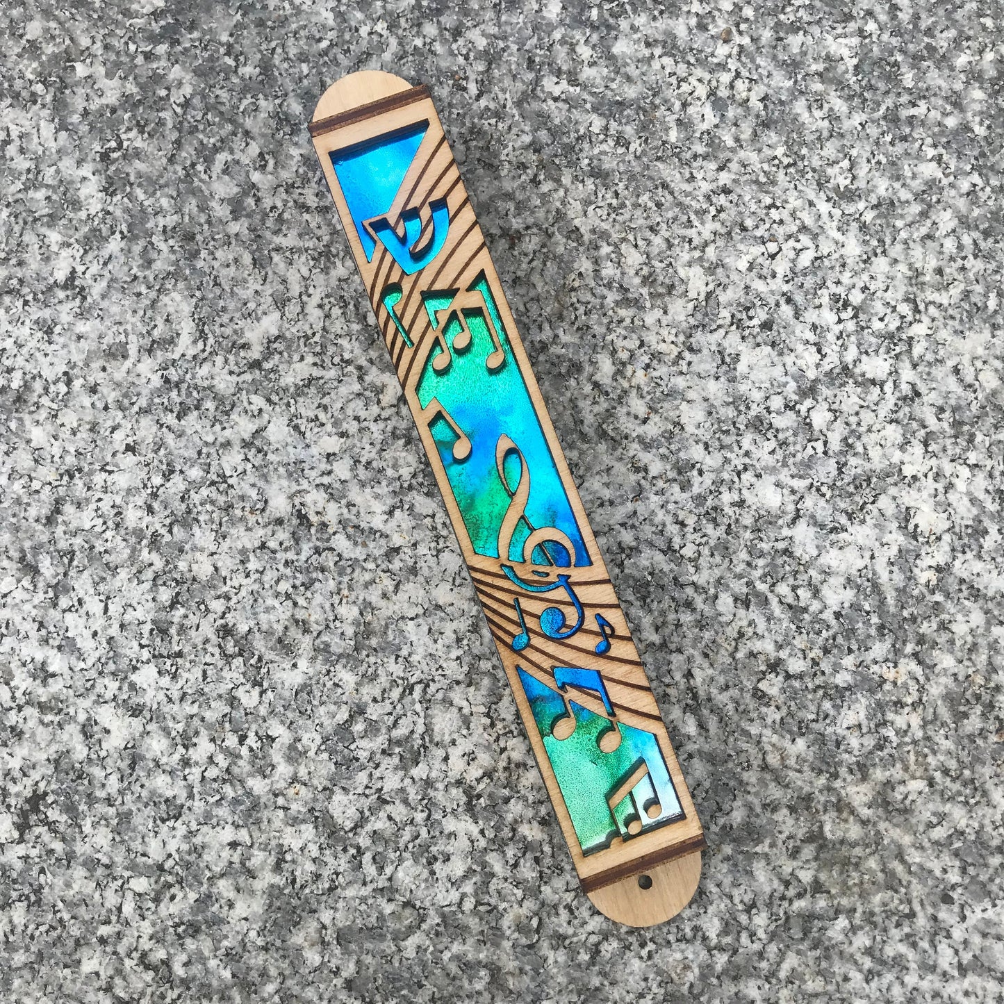 Musical Notes Mezuzah 6" - Wedding Gift // Bat Mitzvah // Musician // Singer