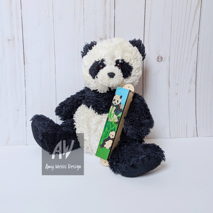 Wooden Panda Mezuzah - 1 inch // Birthday Gift // Baby Shower