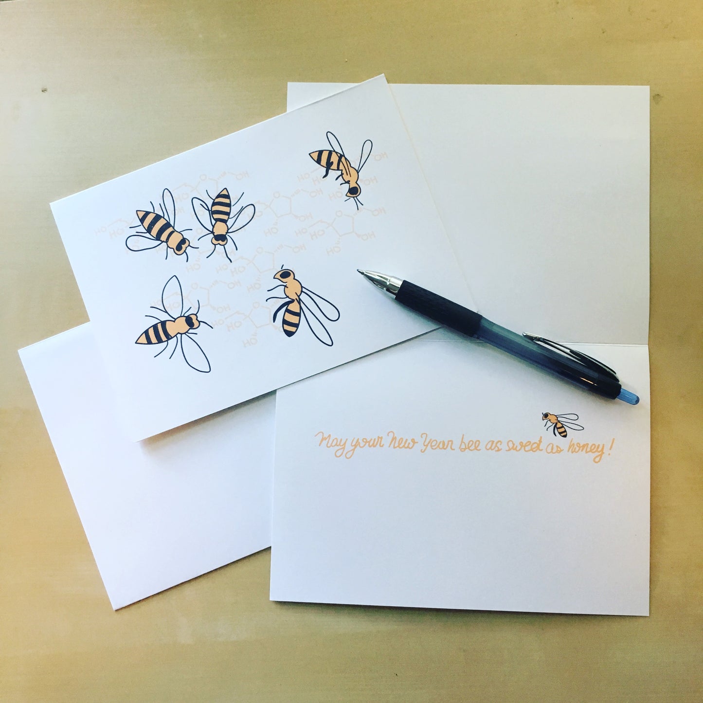 Honey Bee Rosh Hashanah Card