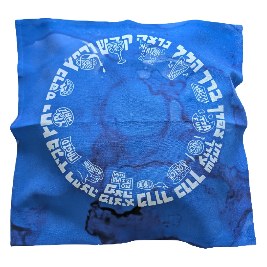 Order of the Seder matzah cover