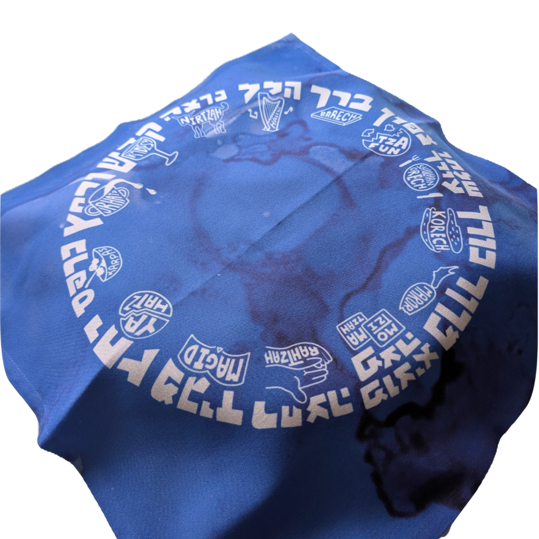 Order of the Seder matzah cover