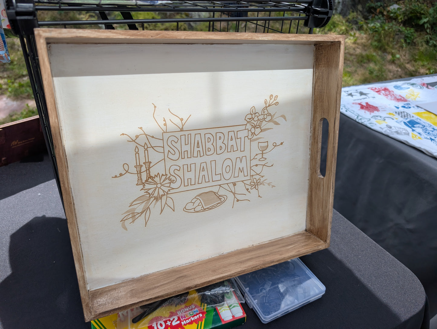 Shabbat Shalom Serving Tray